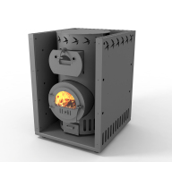  Піч опалювально-варочна для квартири з духовкою та склом SMARTIN HE City Oven-300